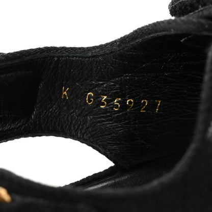 Chanel Denim Printed Dad Sandals 36.5 Black 8 of 12