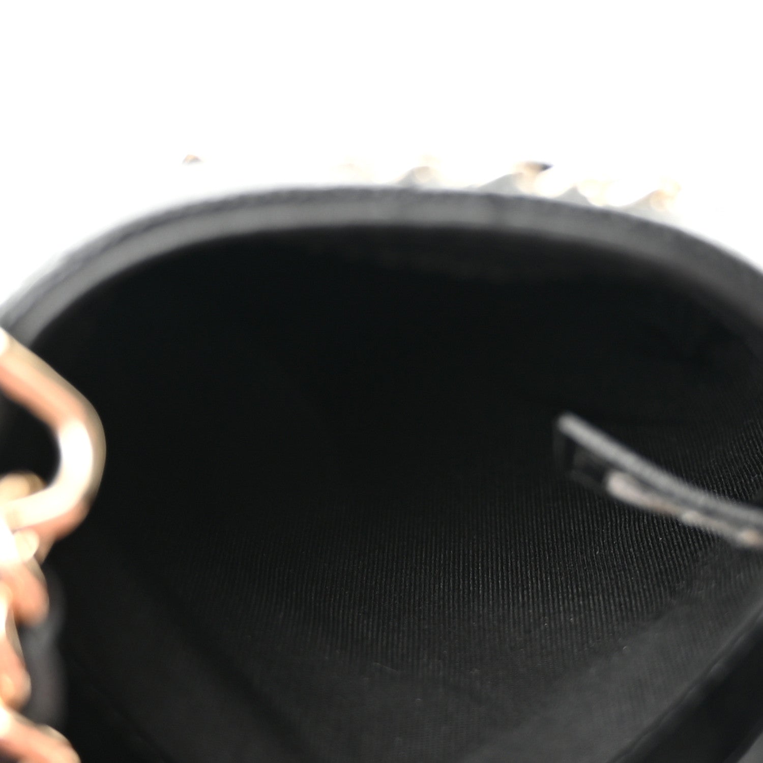 Chanel Caviar Quilted French New Wave Phone Holder With Chain Black 5 of 12