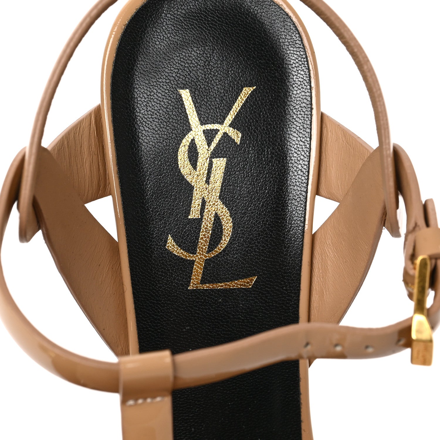 Saint Laurent Patent Tribute 105 Platform Sandals 36 Nude Powder 7 of 10