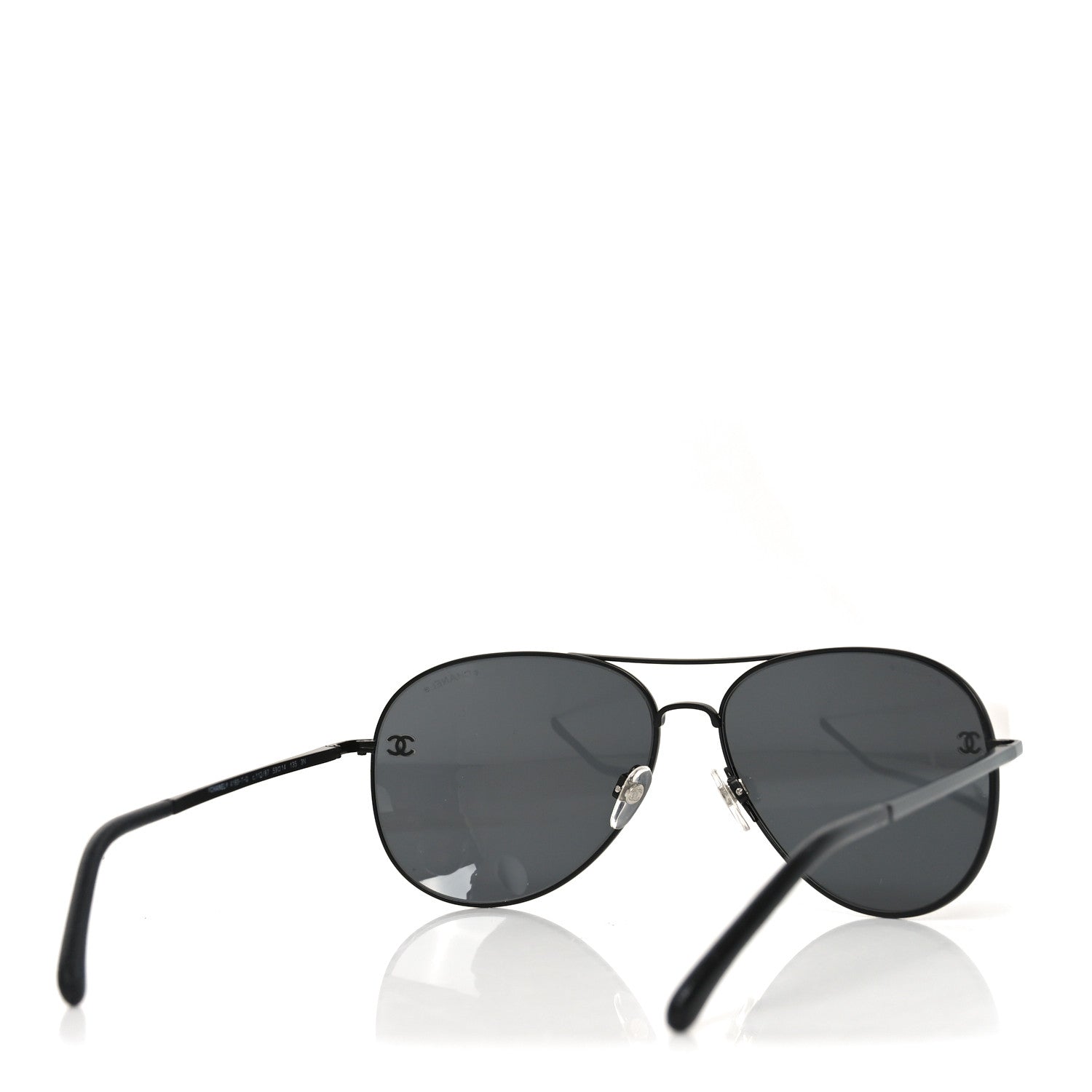 Chanel Aviator CC Sunglasses 4189-T-Q Black 4 of 7