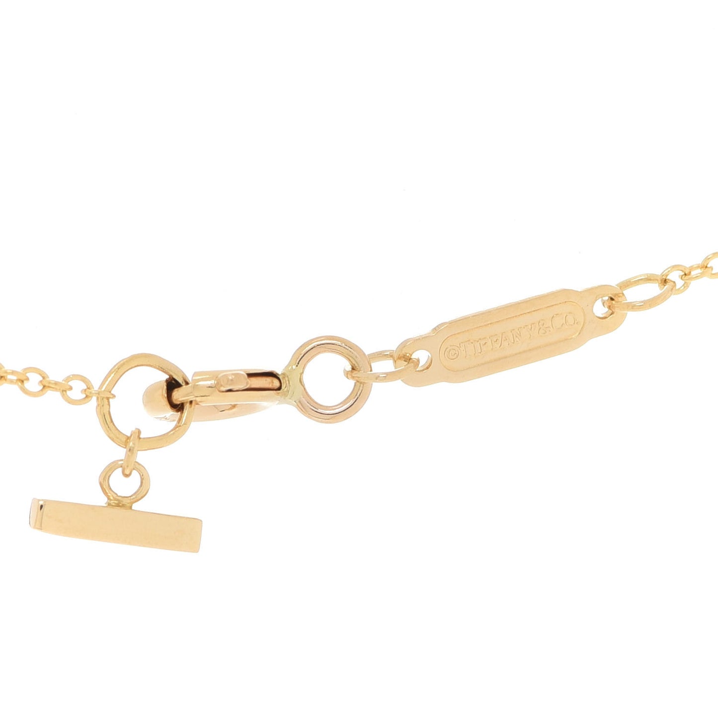18K Yellow Gold Small T Smile Pendant Necklace