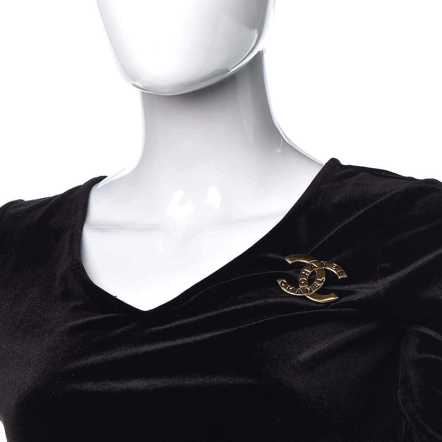 Chanel CC Brooch Gold 2 of 5