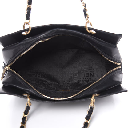 Chanel Calfskin Quilted CC Chocolate Bar Shoulder Bag Black 5 of 16