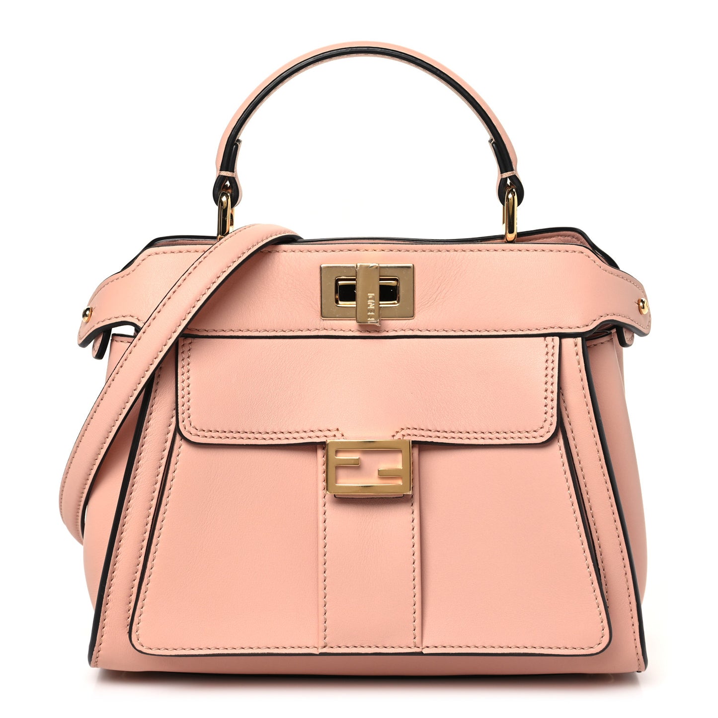 Nappa Pocket Mini Peekaboo Iconic Satchel Baby Pink