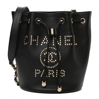 Chanel Caviar Deauville Drawstring Bucket Bag Black 1 of 11