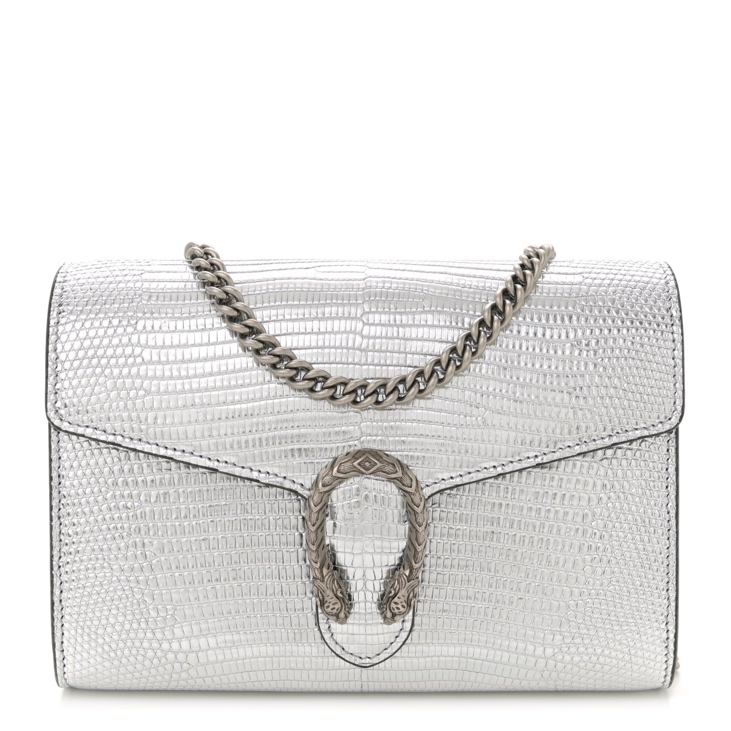 Lizard Mini Dionysus Chain Wallet Silver