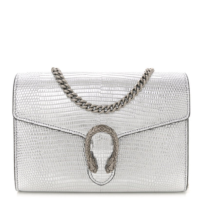 Gucci Lizard Mini Dionysus Chain Wallet Silver 1 of 12