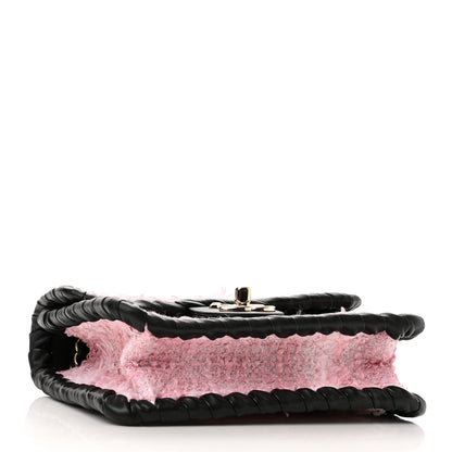 Chanel Tweed Braided Calfskin Mini My Own Frame Flap Pink Black 4 of 11