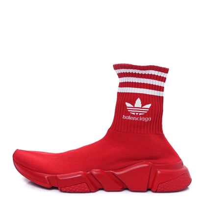 Balenciaga X ADIDAS Neoprene Knit Mens Speed 3.0 Sneakers 41 Red 1 of 7