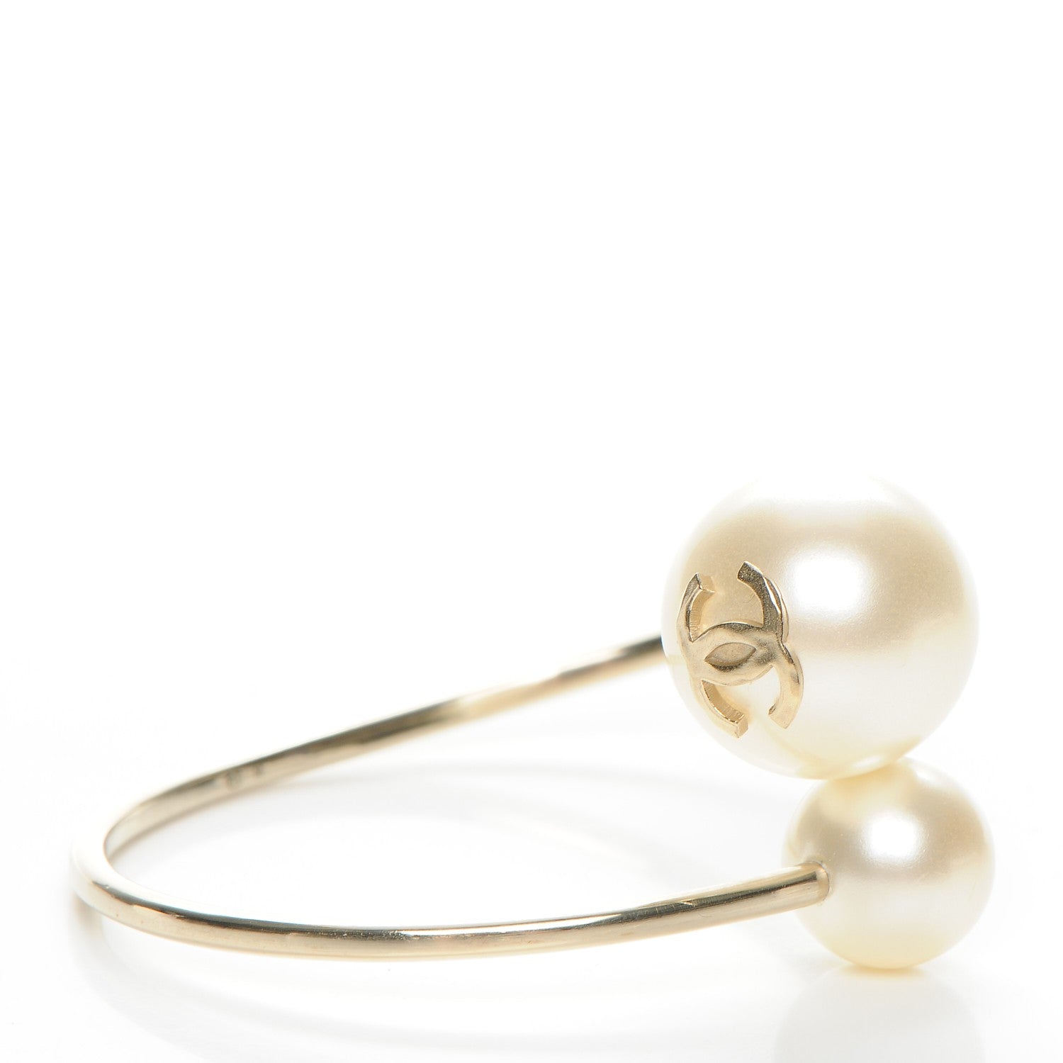 Chanel Double Pearl Cuff Gold 3 of 5