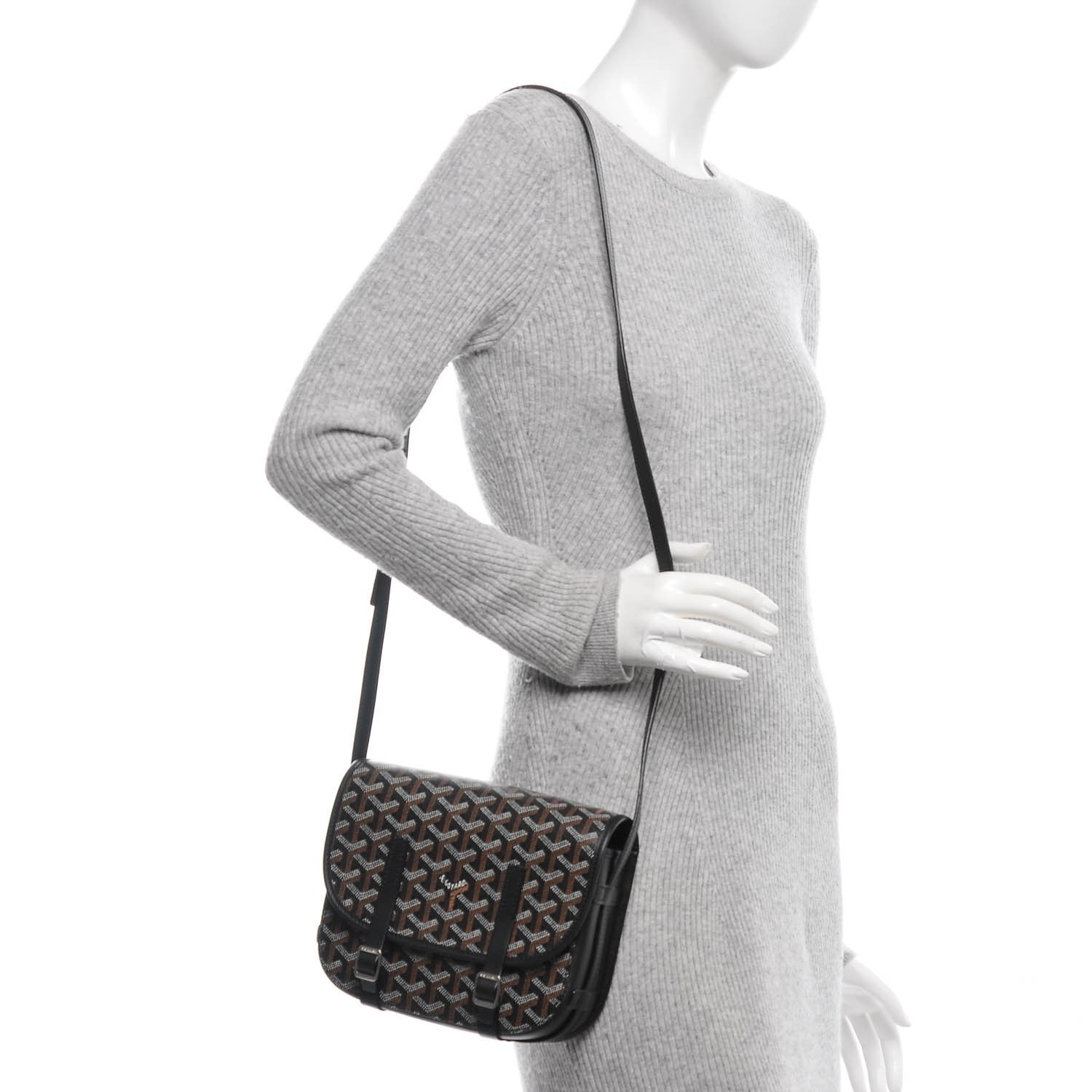 Goyard Goyardine Belvedere PM Messenger Bag Black 2 of 6