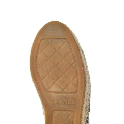 Chanel Lambskin CC Espadrilles 37 Black 19 of 27