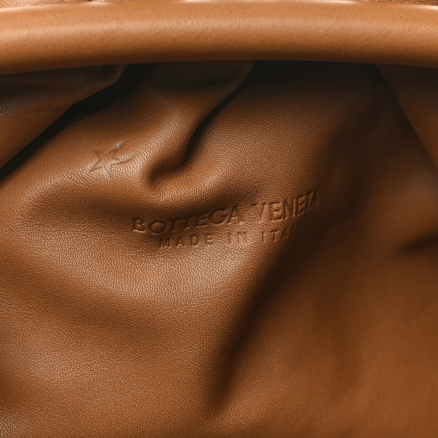 Smooth Butter Calf The Pouch Oversized Clutch Cammello