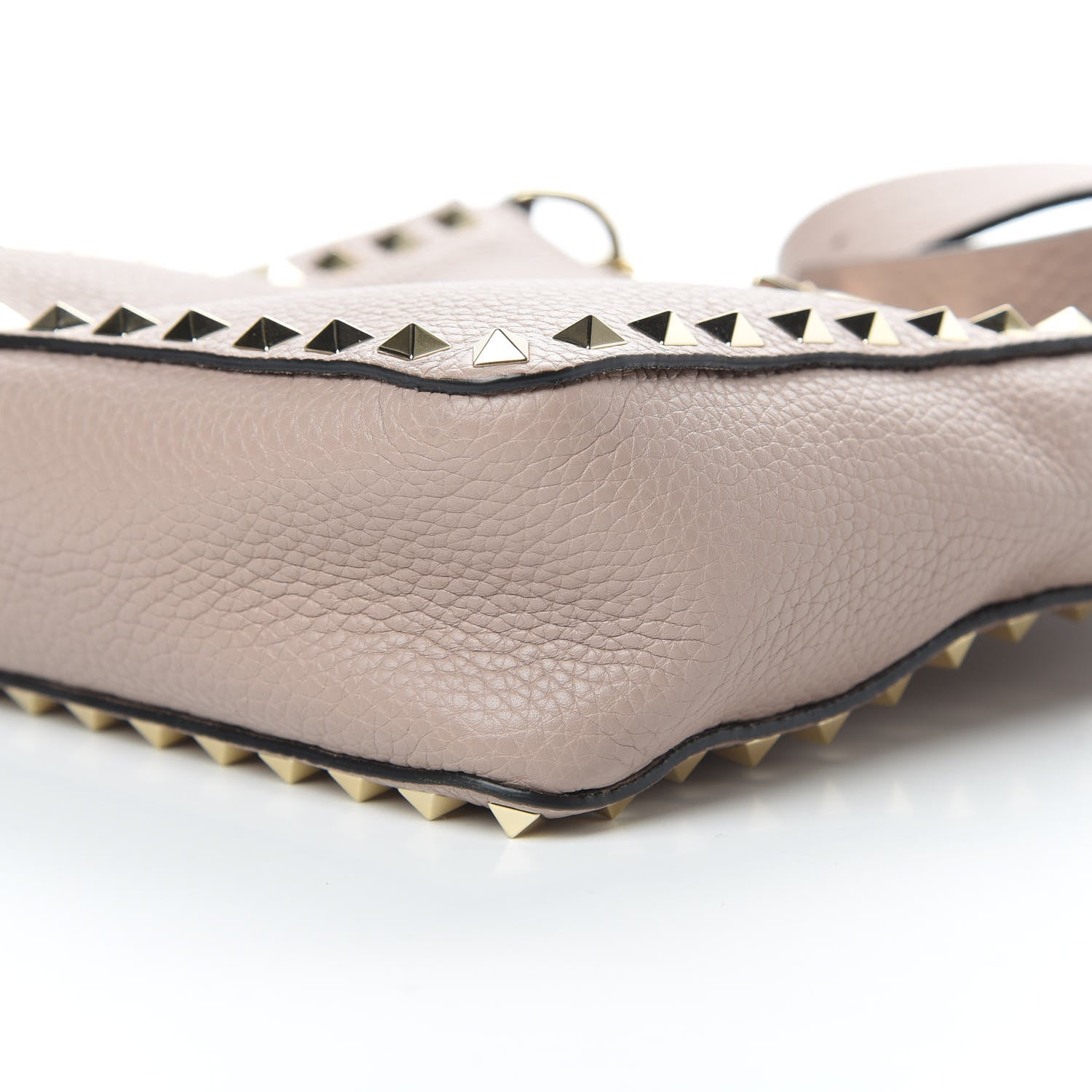 Valentino Garavani Pebbled Calfskin Mini Rockstud Flip-Lock Messenger Bag Poudre 9 of 9