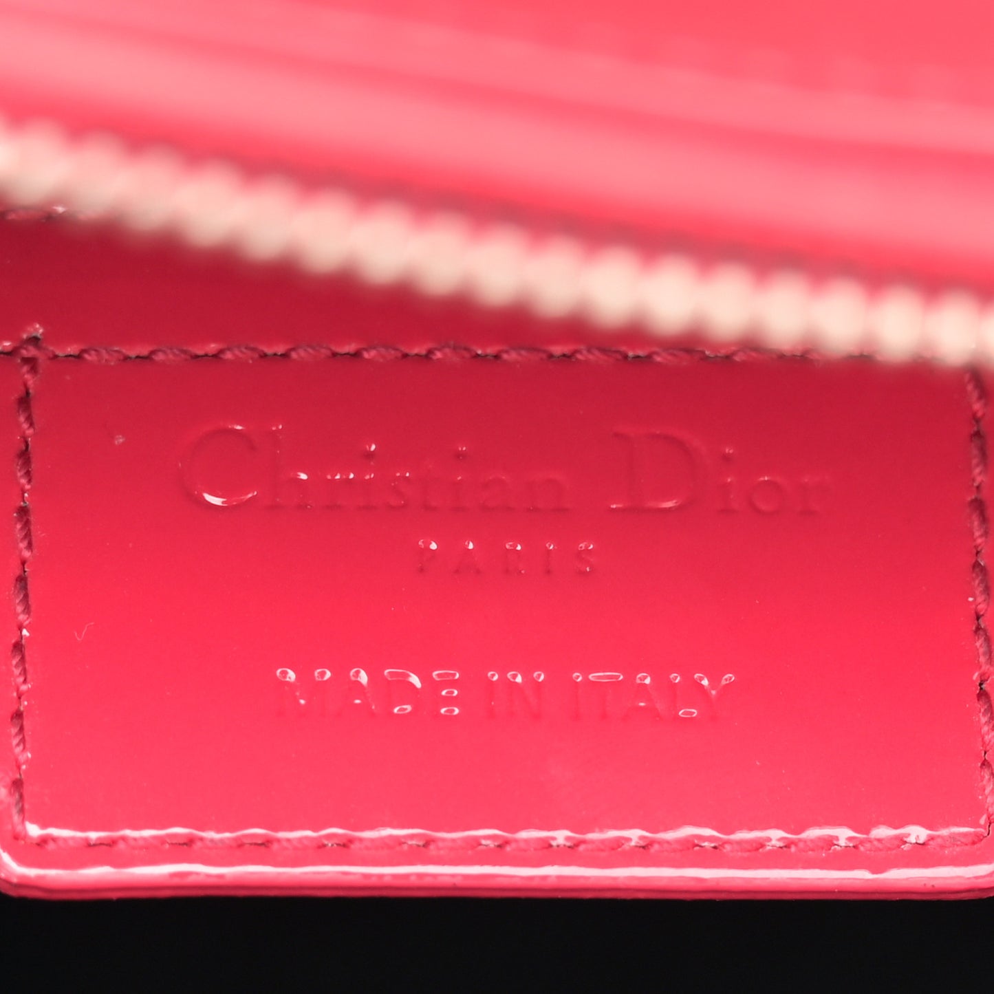 Patent Cannage Large Lady Dior Fuchsia