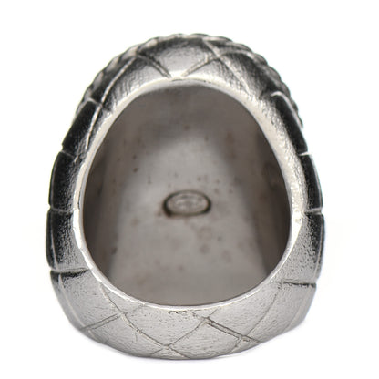 Chanel Crystal CC Crown Signet Ring 5.5 Gold 4 of 5