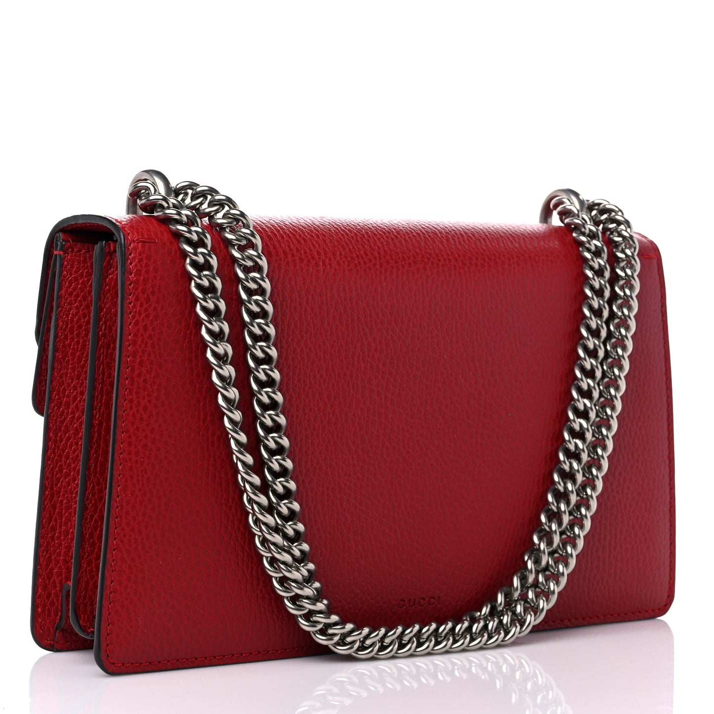 Dollar Calfskin Swarovski Crystal Small Dionysus Shoulder Bag Hibiscus Red