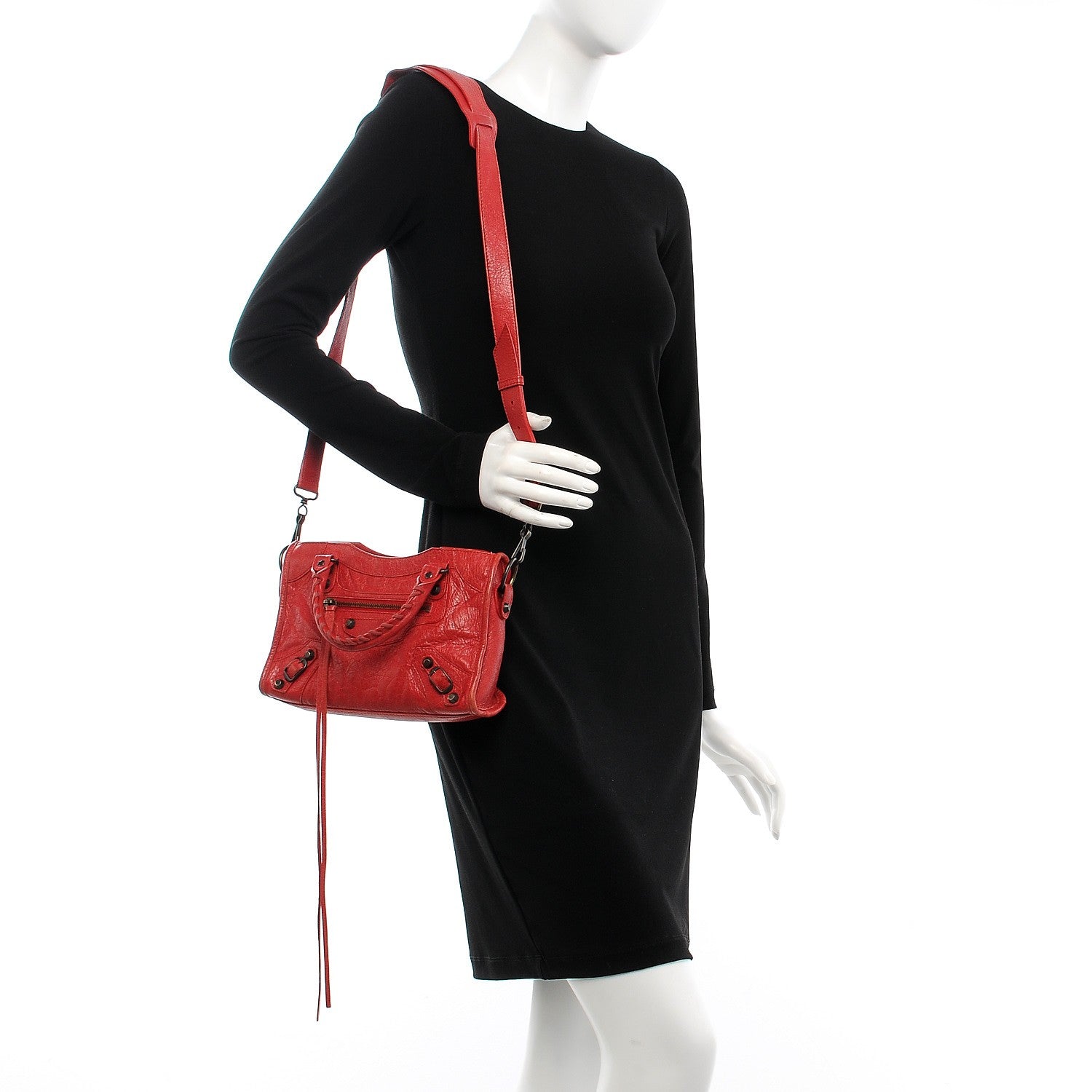 Balenciaga Agneau Classic Hardware Mini City Rouge Cardinal 2 of 13