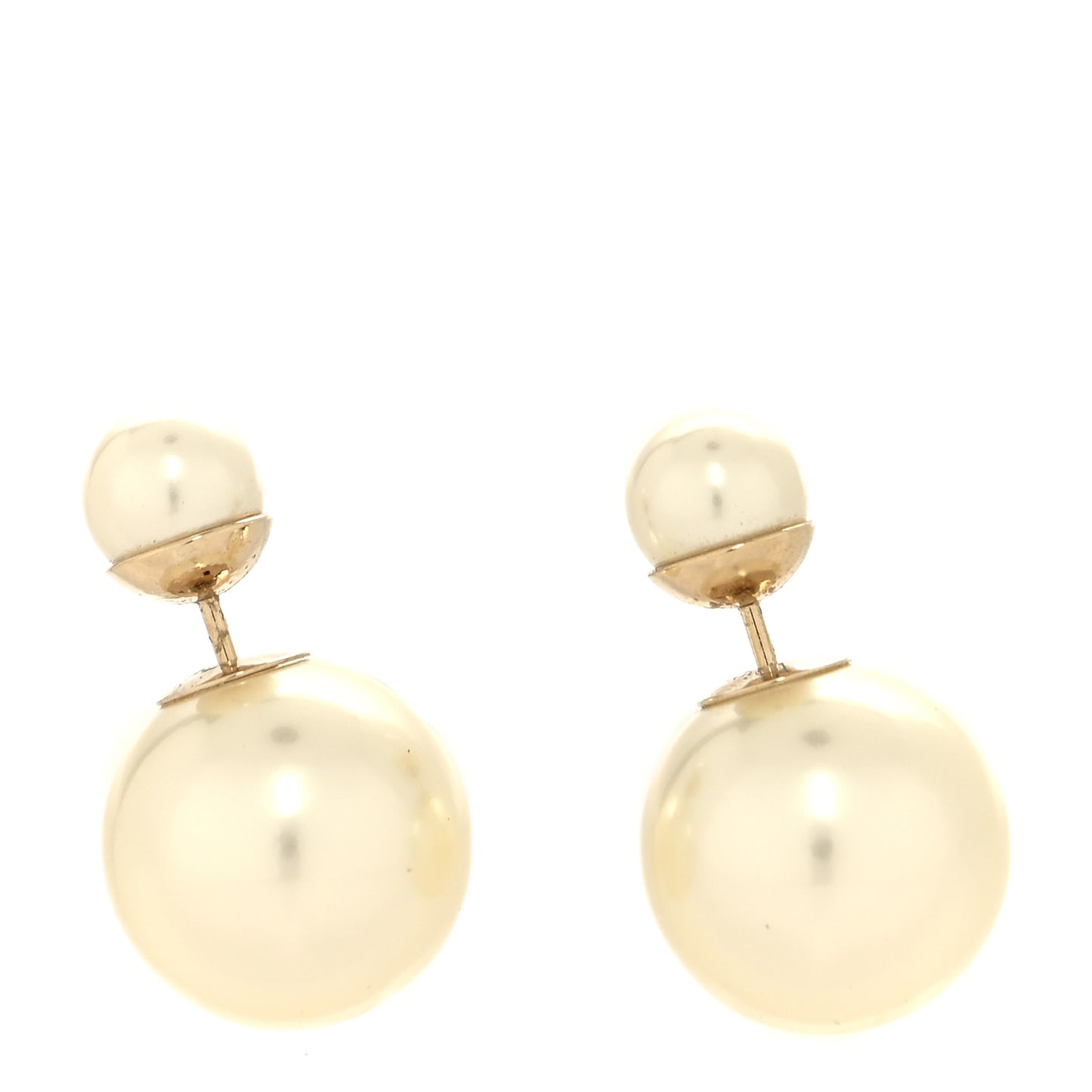 Pearl Mise En Dior Tribal Earrings Gold