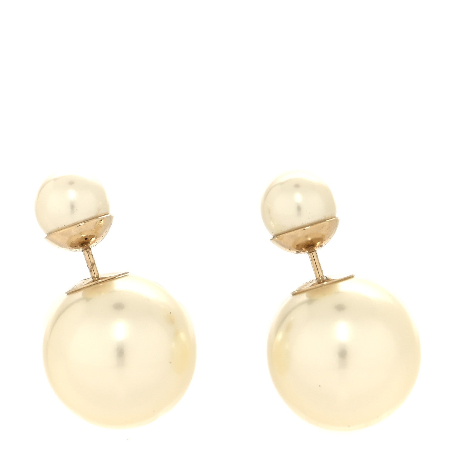 Christian Dior Pearl Mise En Dior Tribal Earrings Gold 1 of 4