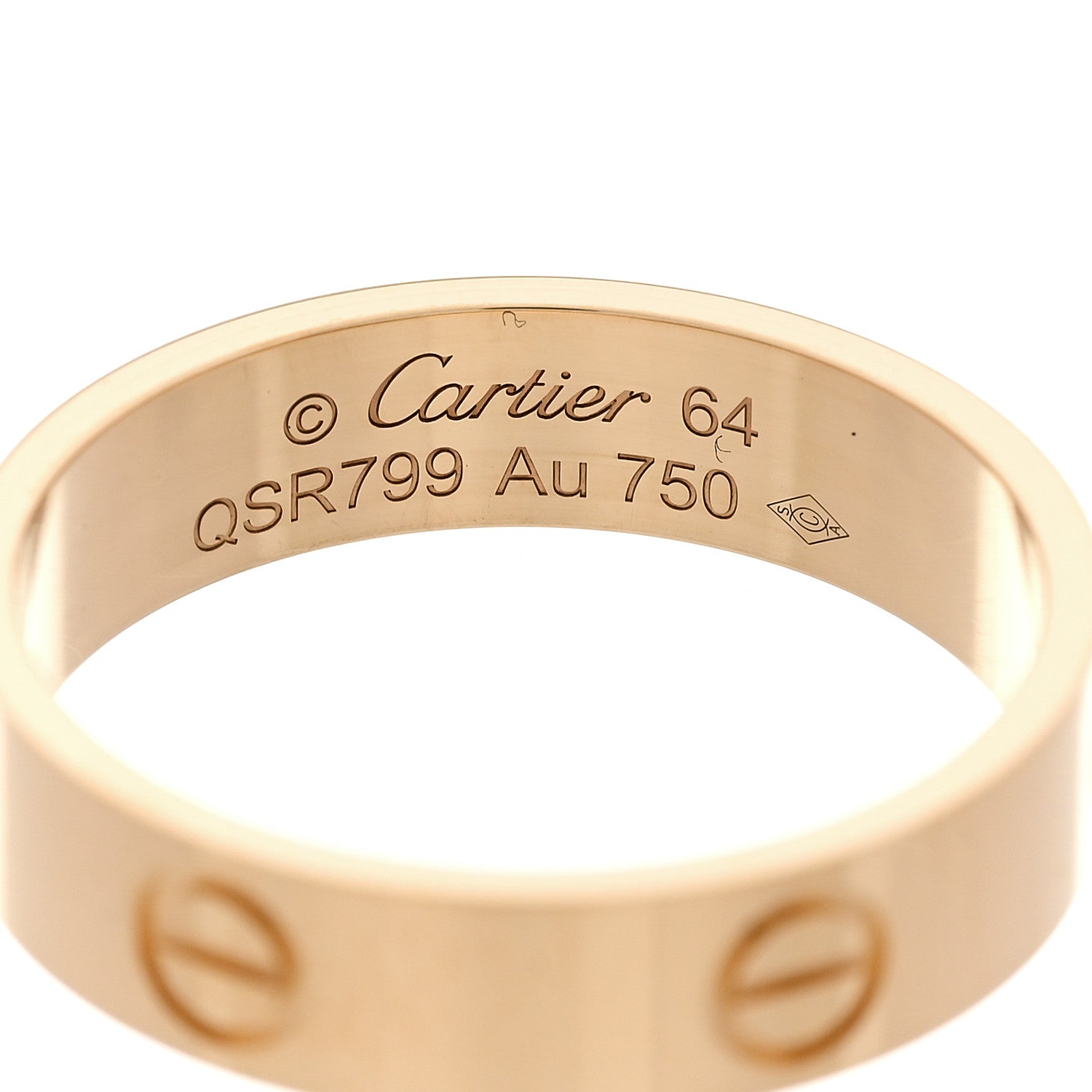 Cartier 18K Yellow Gold 5.5mm LOVE Ring 64 10.75 4 of 5