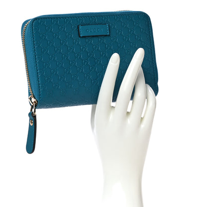 Gucci Microguccissima Zip Around Organizer Wallet Deep Cobalt 2 of 12