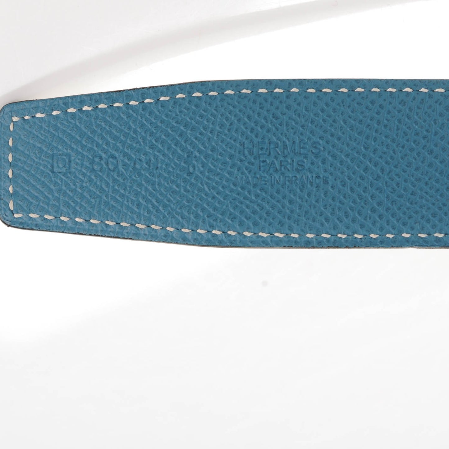 Swift Epsom 32mm H Belt 80 White Blue Jean