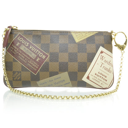 Louis Vuitton Damier Ebene Trunks Labels Pochette Milla MM 1 of 9