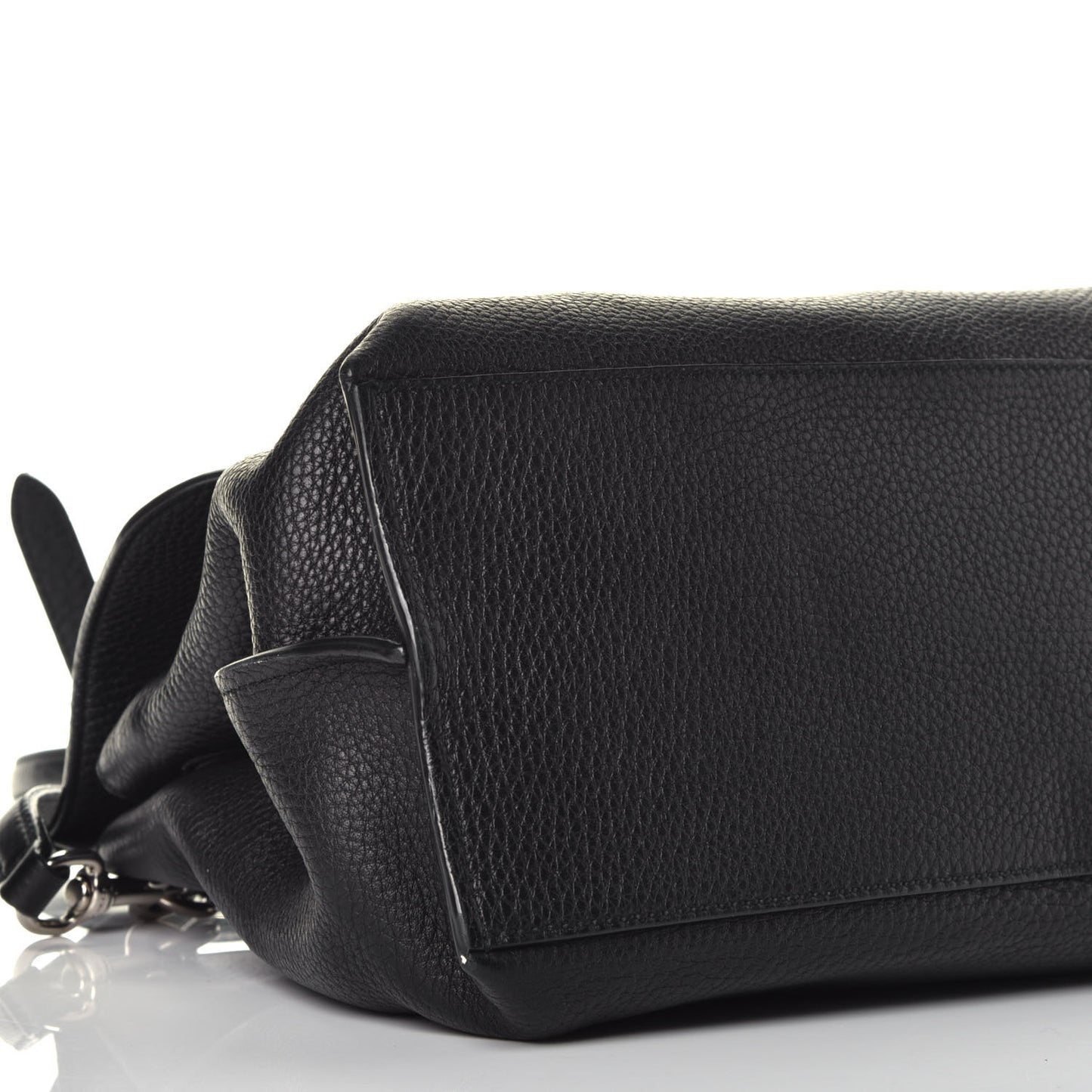 Cellarius Calfskin Medium Bamboo Daily Top Handle Bag Black