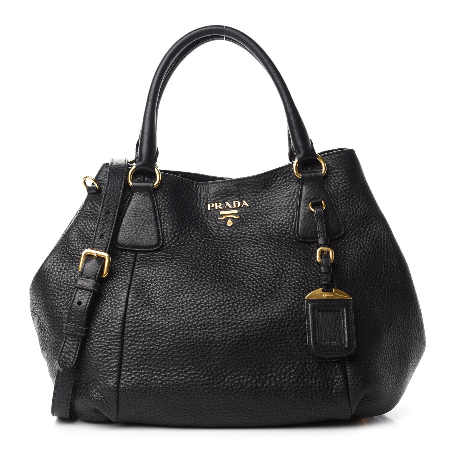 Vitello Daino Shoulder Bag Black