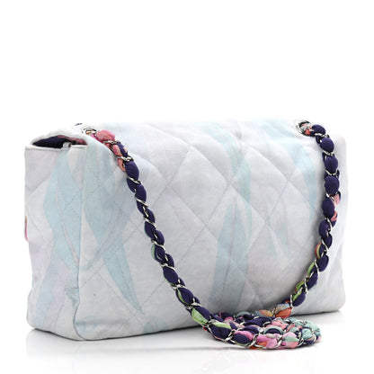 Chanel Canvas Quilted Jungle Jeans Flap White Multicolor 2 of 11