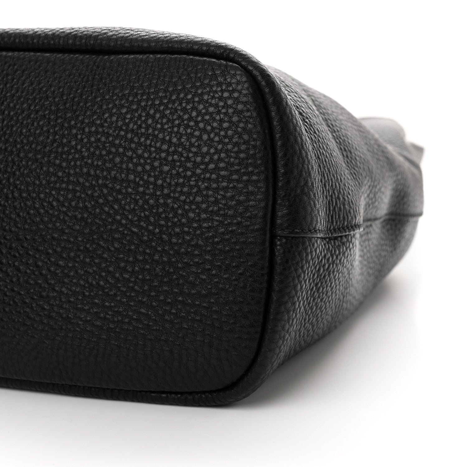 Prada Vitello Daino Embossed Logo Hobo Black 10 of 10