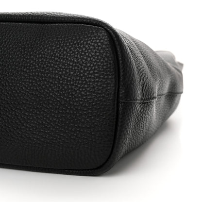 Prada Vitello Daino Embossed Logo Hobo Black 10 of 10