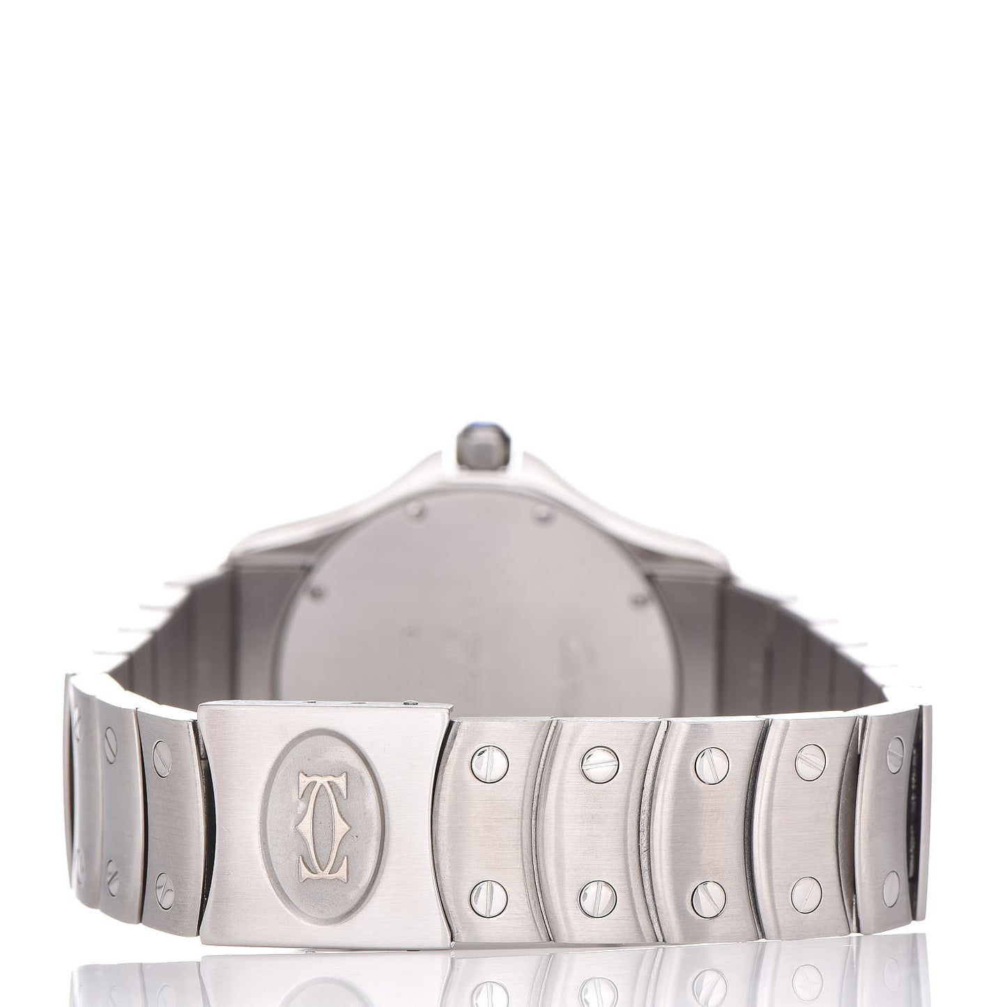 Stainless Steel 33mm Santos Ronde Quartz Watch