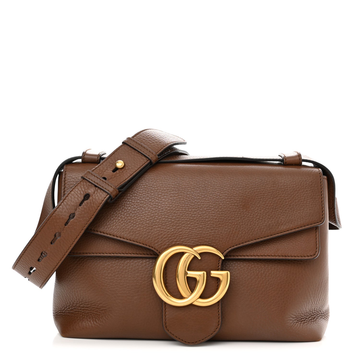 Gucci Cellarius Calfskin GG Marmont Shoulder Bag Nut Brown 1 of 14