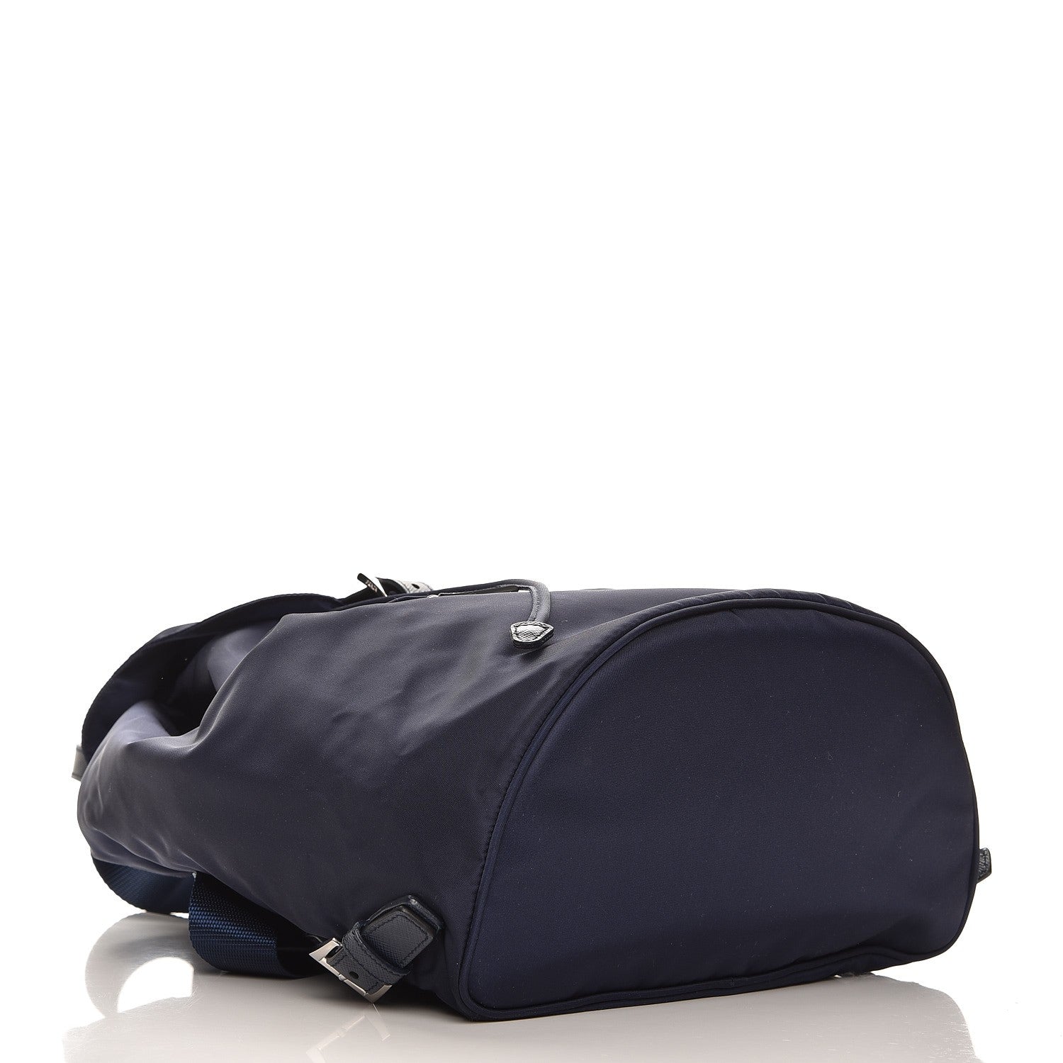 Prada Nylon Vela Saffiano Medium Cinch Backpack Baltico 4 of 7