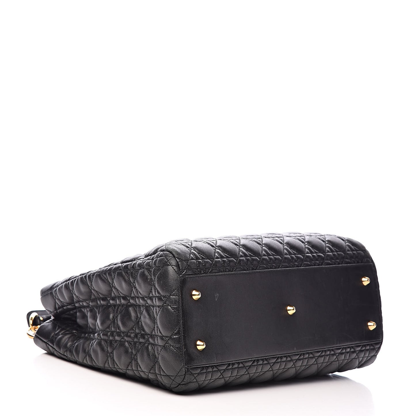 Lambskin Cannage Large Dior Soft Shopping Tote Black