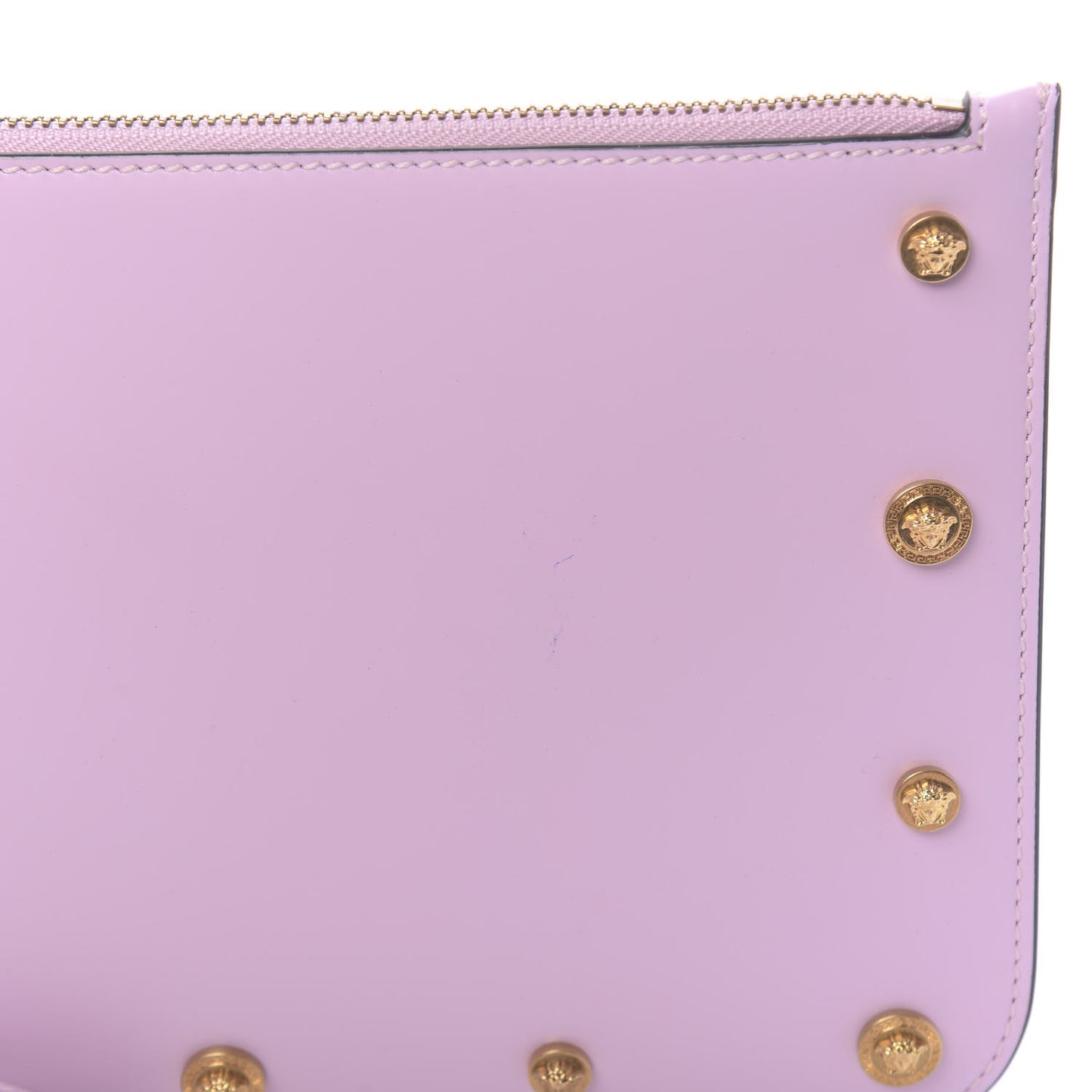 Vitello Medusa Studded Wristlet Power Pink