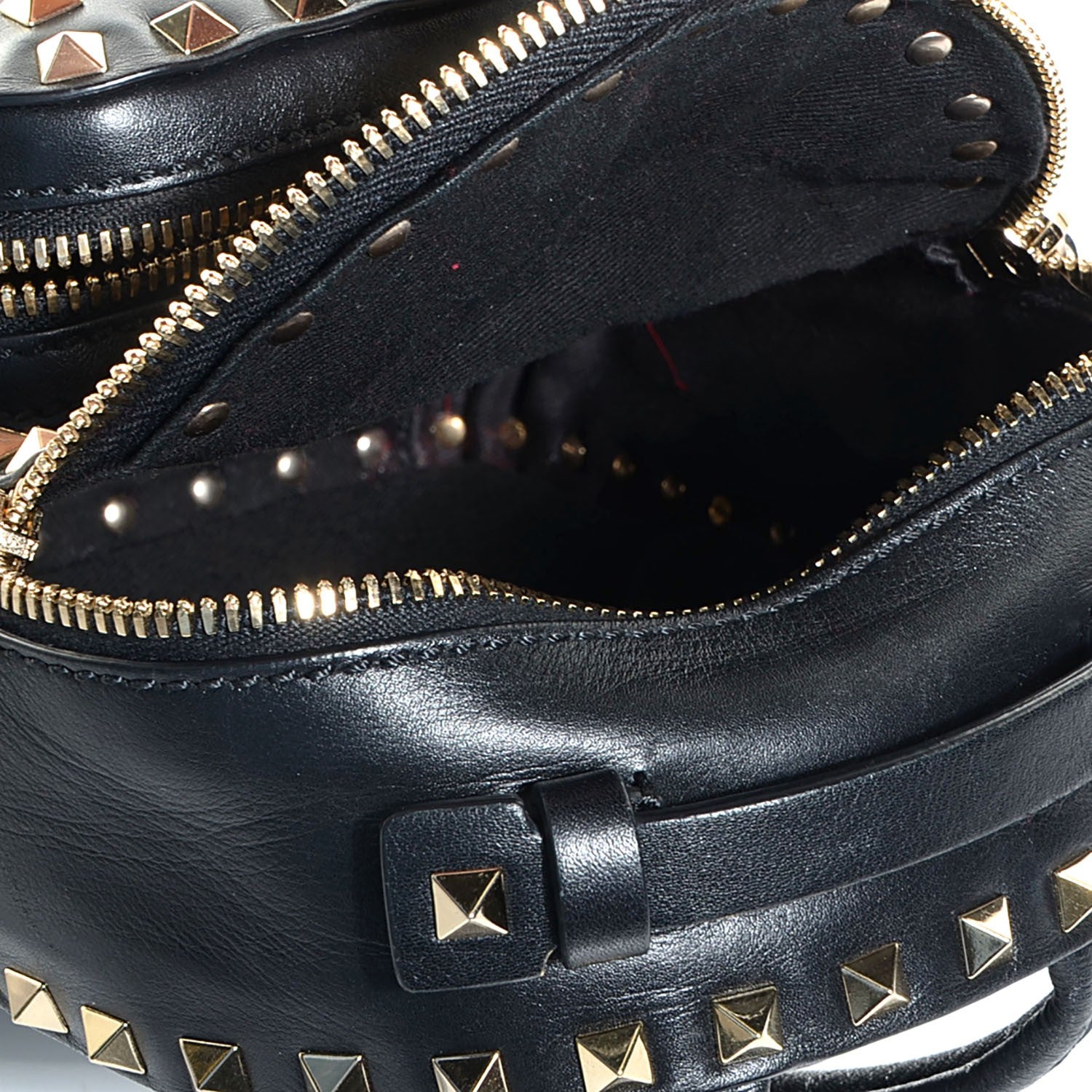 Valentino Garavani Calfskin Mini Rockstud All Over Backpack Black 5 of 8