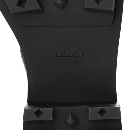 Hermes Glossed Calfskin Funk Ankle Boots 38 Black 6 of 12