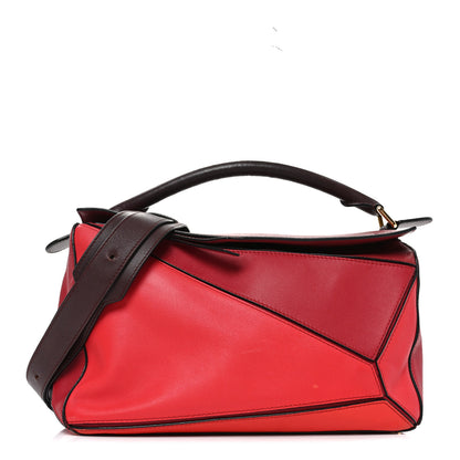 Loewe Calfskin Colorblock Medium Puzzle Bag Red 1 of 9