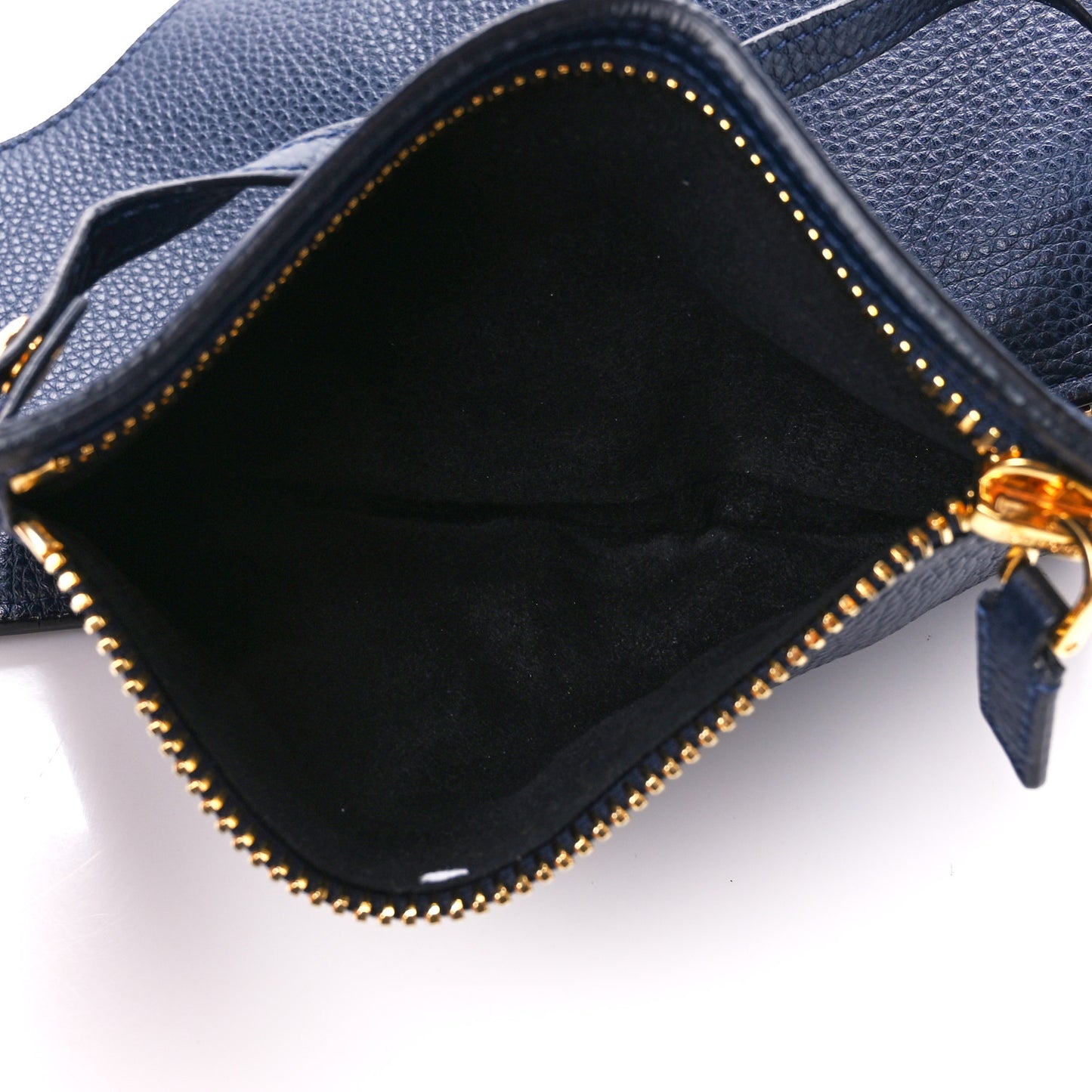 Ramskin Large Alix Padlock Zip Shoulder Bag Blue