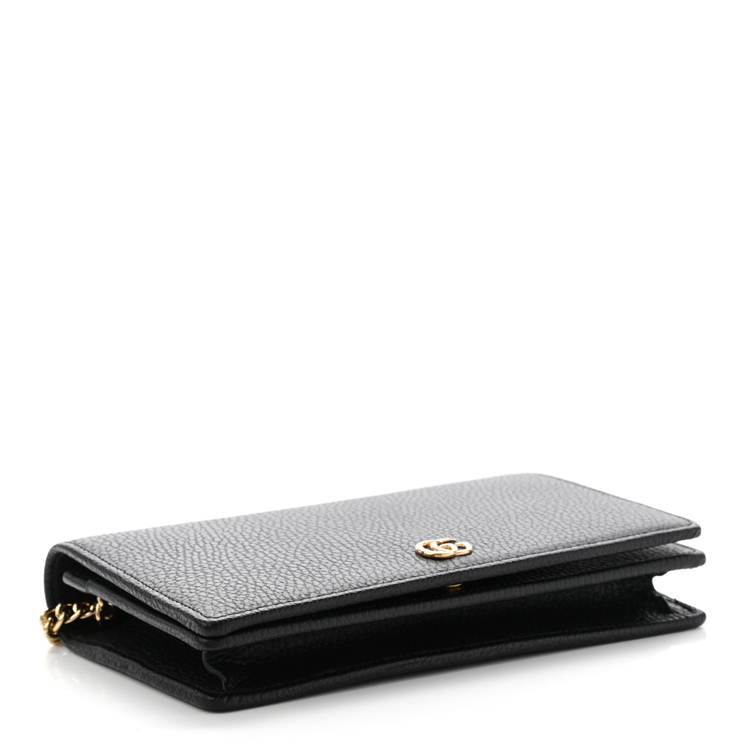 Gucci Calfskin Mini GG Marmont Chain Wallet Black 4 of 7