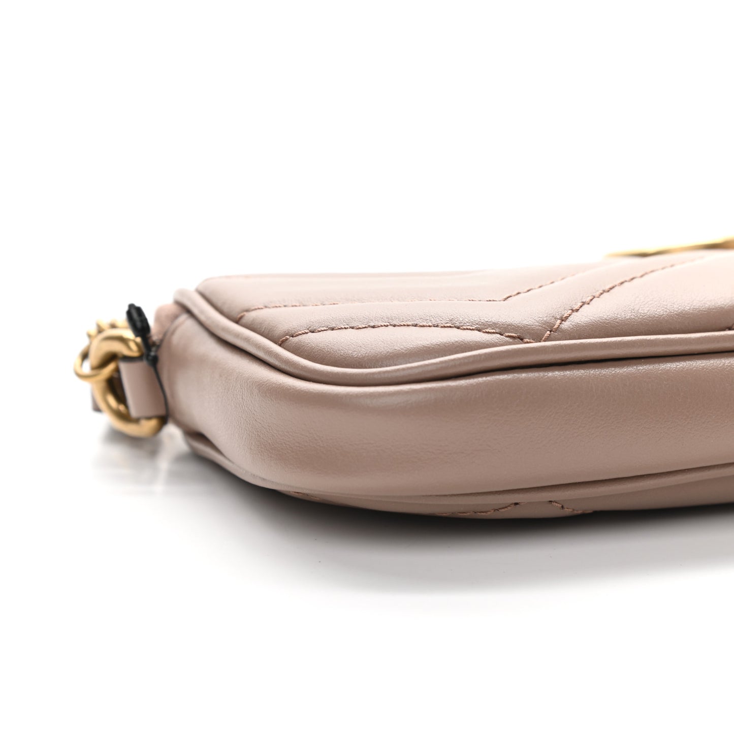 Calfskin Matelasse Mini GG Marmont Chain Crossbody Bag Porcelain Rose