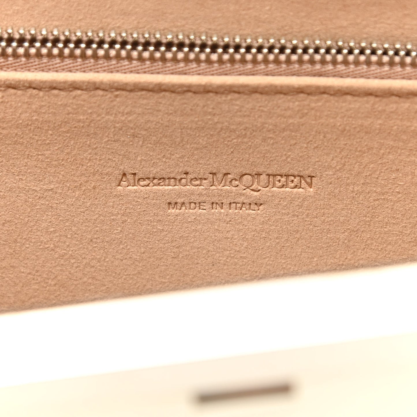 Calfskin Lizard Embossed Knuckle Flat Clutch White