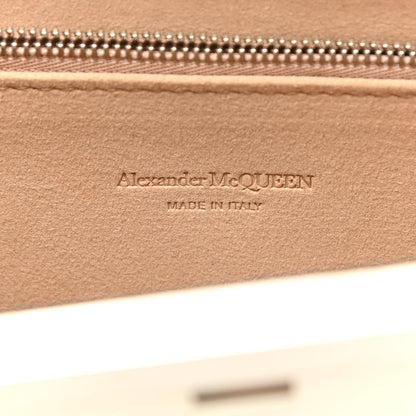Alexander McQueen Calfskin Lizard Embossed Knuckle Flat Clutch White 6 of 6