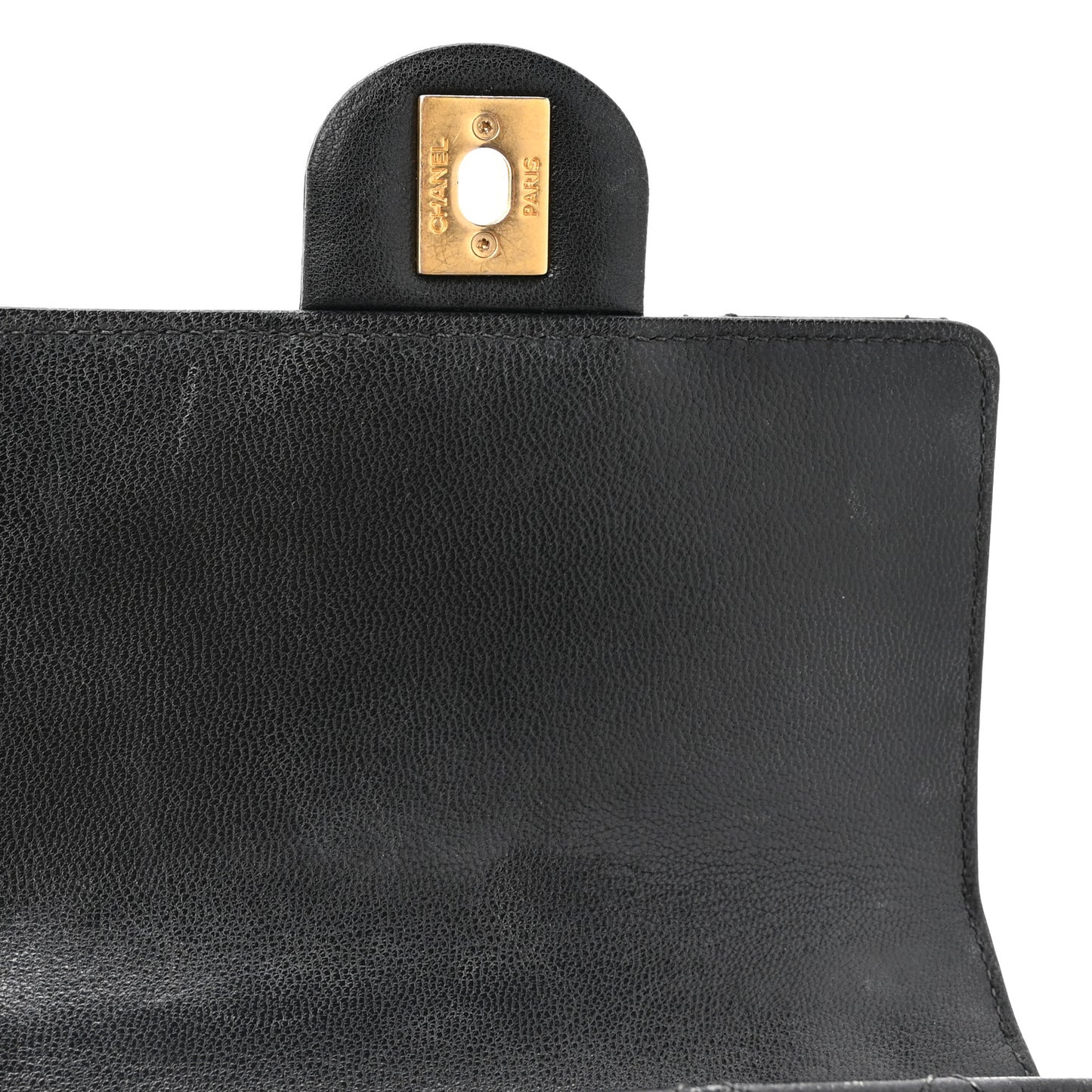 Lambskin Quilted Chic Pearls Flap Black