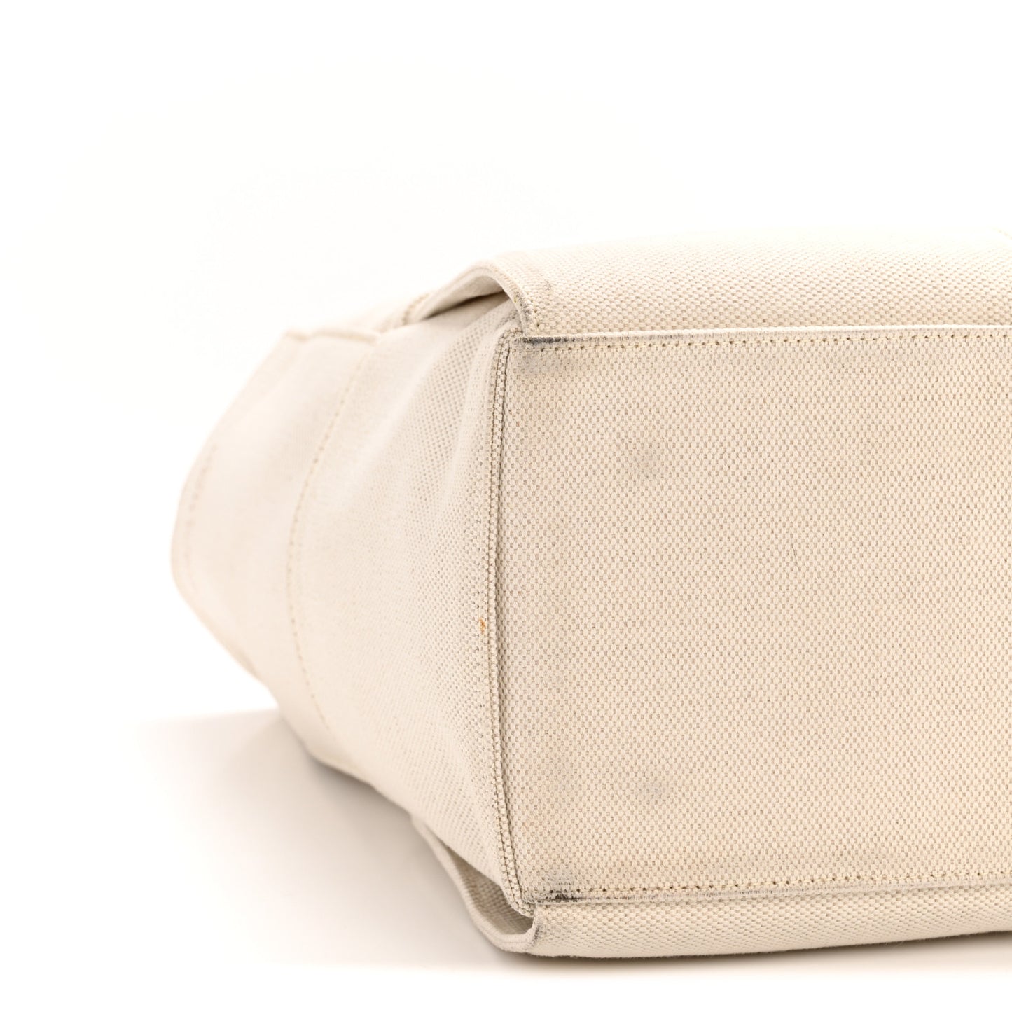 Canvas Maxi Intrecciato Medium Arco Tote Beige Black