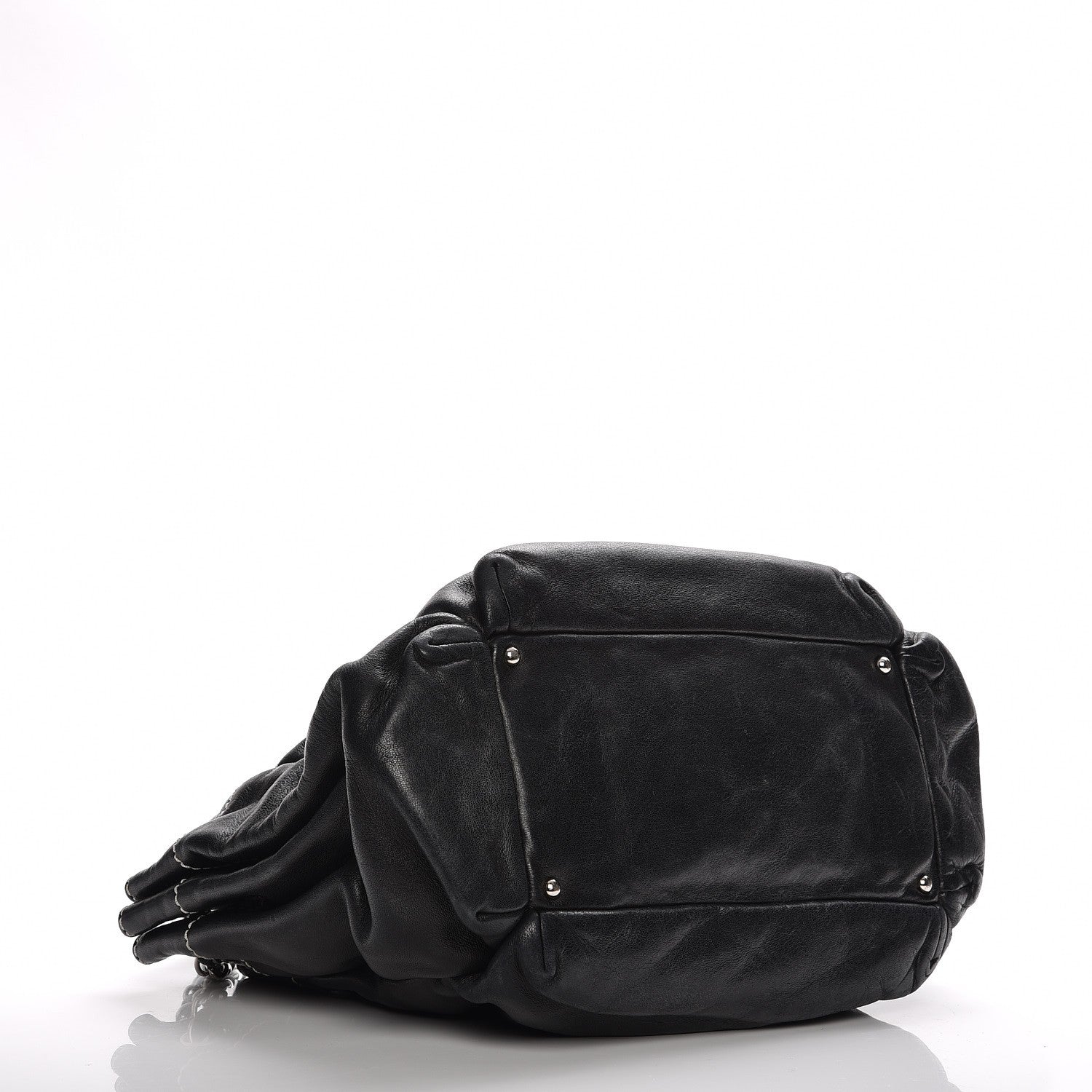 Chanel Lambskin Lax Accordion Hobo Black 4 of 9