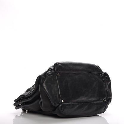 Chanel Lambskin Lax Accordion Hobo Black 4 of 9